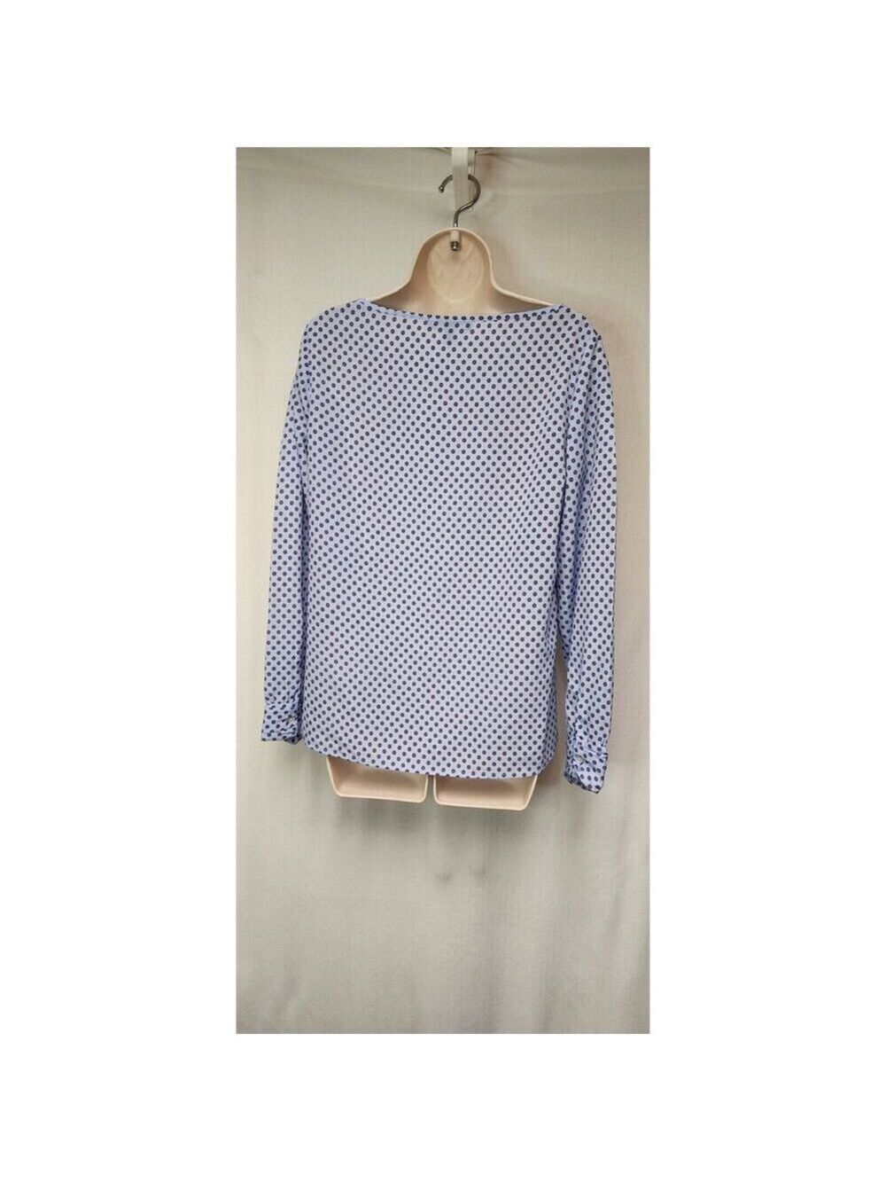 Banana Republic Women Long Sleeve Multicolor Blue Floral Blouse Shirt Size M - Picture 4 of 6